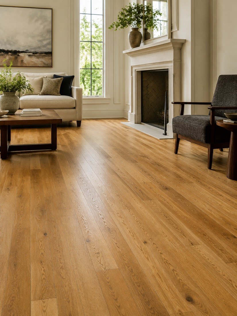 Finished flooring in a Central Iowa home