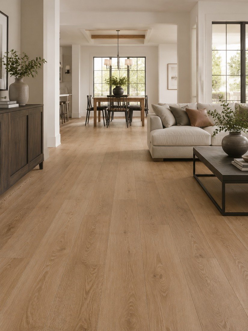 Completed flooring installation
