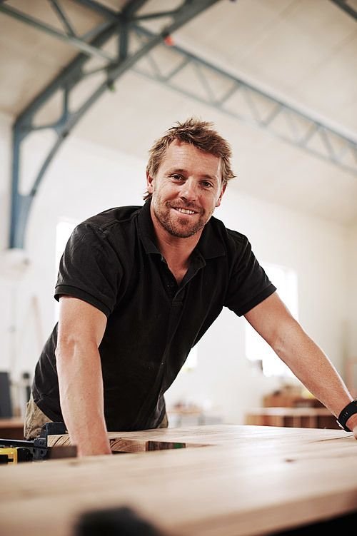 Local contractor at work in his workshop